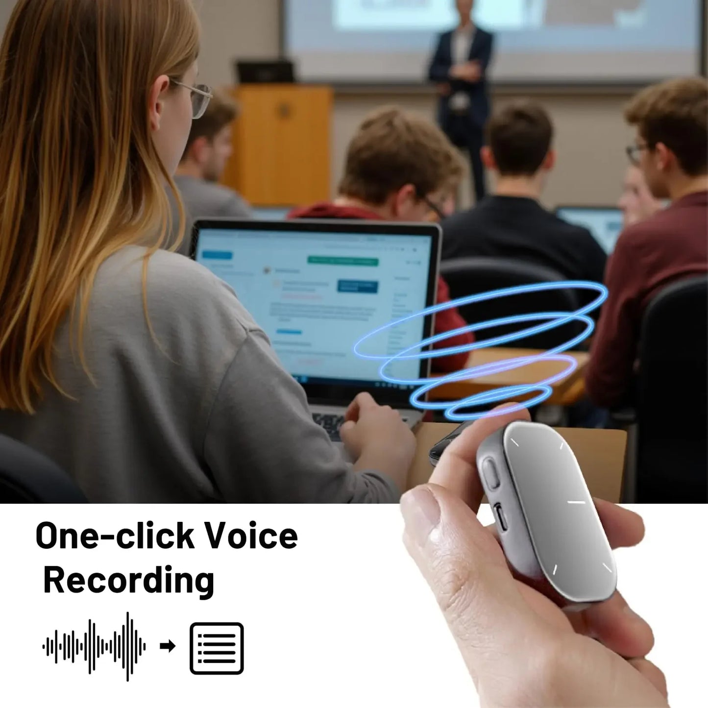 Smart AI Wireless Air Mouse & Touchpad | ChatGPT-Enabled Presenter for Work & Creativity