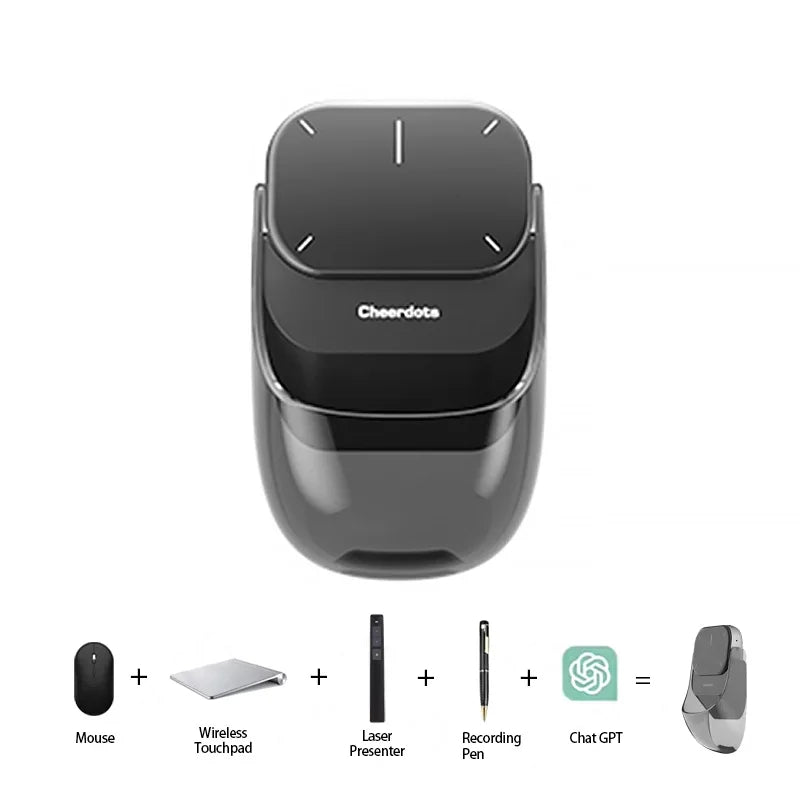 Smart AI Wireless Air Mouse & Touchpad | ChatGPT-Enabled Presenter for Work & Creativity