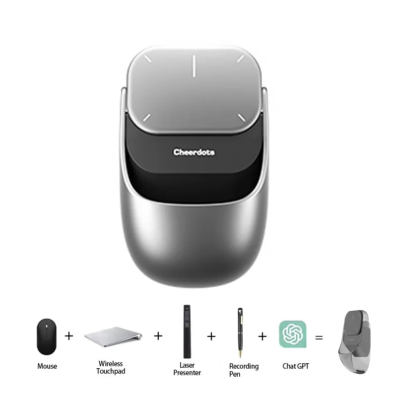 Smart AI Wireless Air Mouse & Touchpad | ChatGPT-Enabled Presenter for Work & Creativity